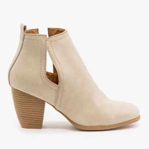 Chic Side Cut Burnished Booties